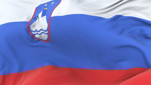 Realistic Waving Slovenia National Flag