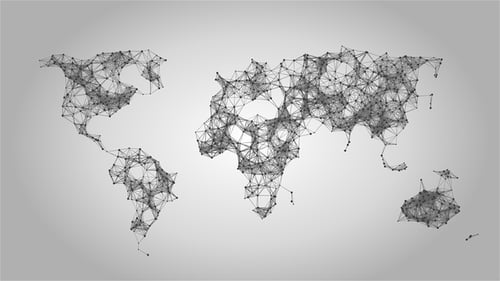 Animated Global Network World Map