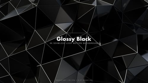 Abstract Dark Geometric Triangles Looping Background