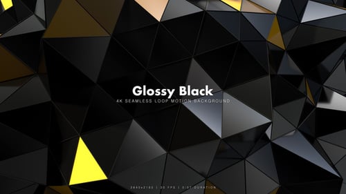Abstract Black Gold Geometric Morphing Background Loop