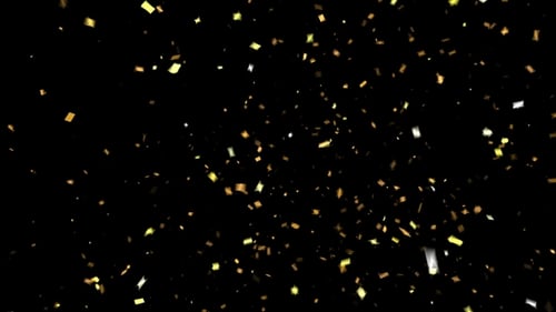 Falling Golden Confetti Particles Overlay Animation