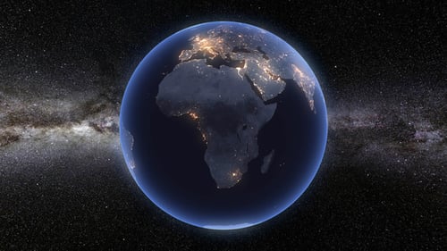 Earth Night 360 Rotation Seamless Loop