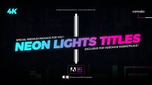 Neon Glow Text Animations and Dynamic Lower Thirds Pack