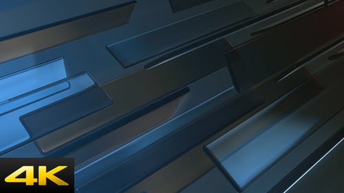 Blaues bewegliches Glas