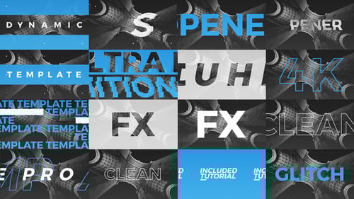 Dynamic Text Animation Opener with Glitch Effects