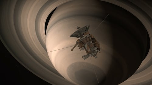 Realistic 3D Animation of Spacecraft Orbiting Saturn