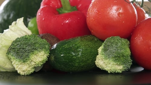 Fresh Assortment of Vegetables on Display