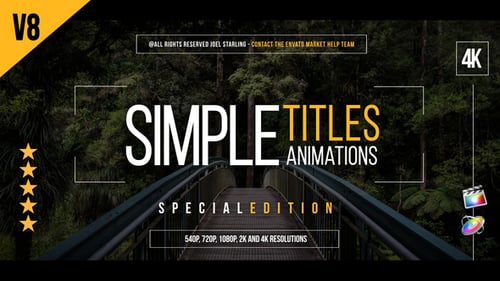 Gold Simple Titles (Special Version) for FCPX