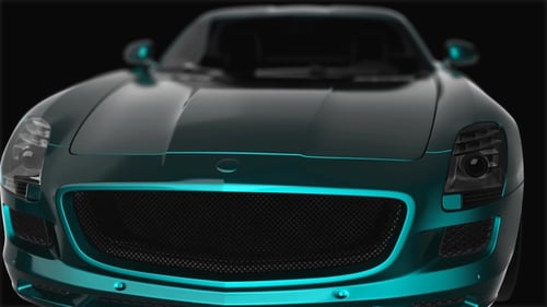 Modern 3D Luxury Sports Car Rotation Animation