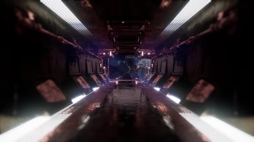 Balade dans un tunnel de vaisseau spatial
