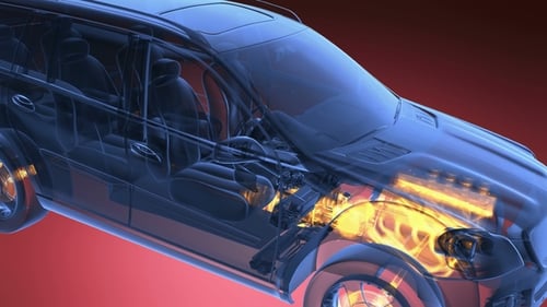 Transparentes Auto rotieren