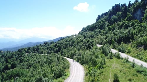 Aerial View of Mountain Road