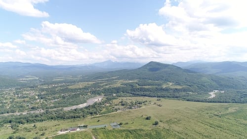 Aerial View of Beautiful Green Valley