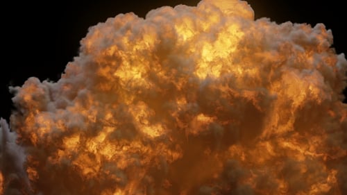Eine realistische feurige Explosion