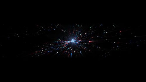 Colorful Particle Burst Light Rays Background