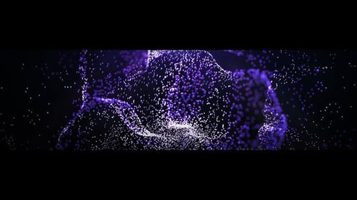Abstract Wavy Purple Particles Digital Background