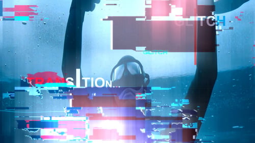 Glitch-Übergangspaket