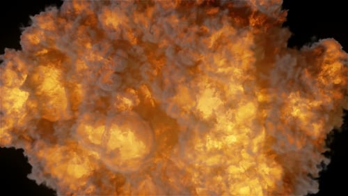 Hochrealistische Feuerexplosion mit Smoke Draufsicht