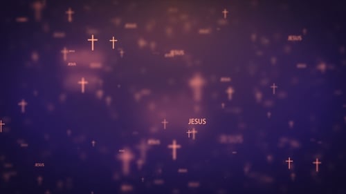 Modern Moving Orange Church Icons Background