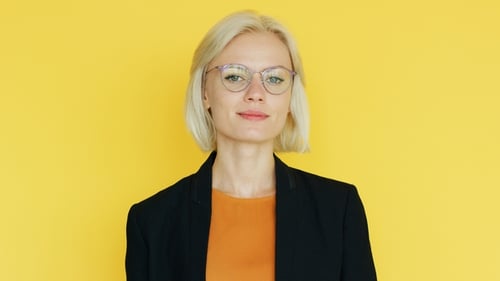 Elegant Businesswoman in Glasses