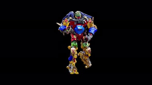 Futuristic Colorful Robot Toy Dance Animation