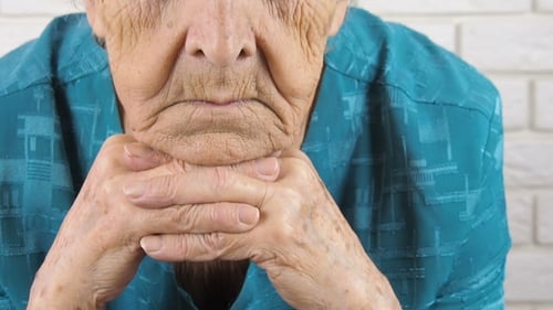 Sad Elderly Woman
