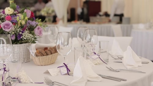 Beautiful Banquet Hall Decorations for the Bride Bijouterie, Ribbons, Satin Decorations and Jewelry