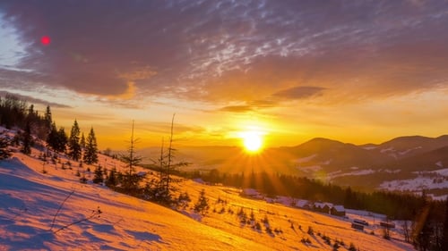 Sonnenaufgang über dem Winterberg