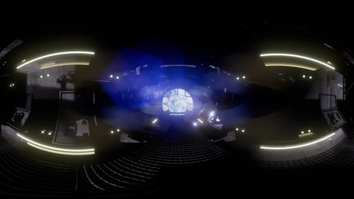 International Space Station Orbiting Earth in Virtual Reality