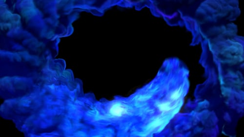 Dynamic Blue Fluid Smoke Transition