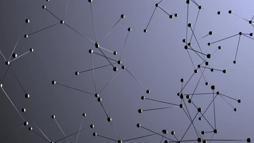 Futuristic Metallic Molecular Structure