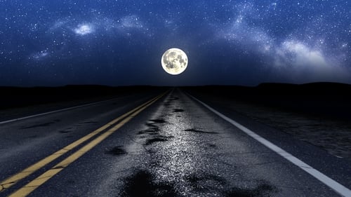 Driving Night Road Loop