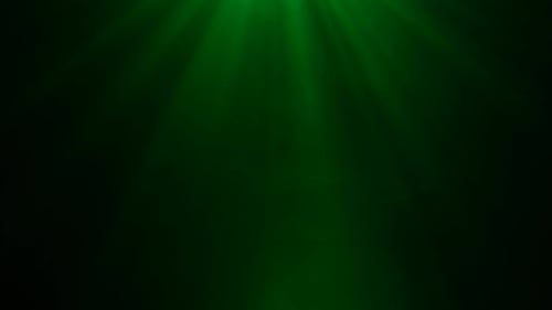 Background with Green Bright Rays From the Light