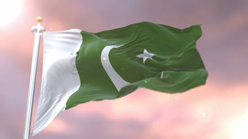 Realistic 3D Waving Flag of Pakistan