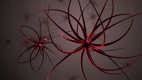 Elektrische Impulse passieren das neuronale Netzwerk des Gehirns