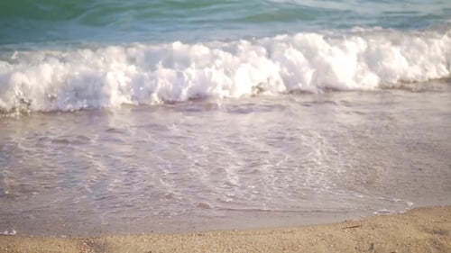 Shore and Sea Waves Rolling in