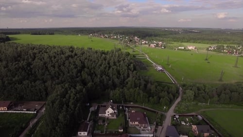 Flying Over Countryside in Russia