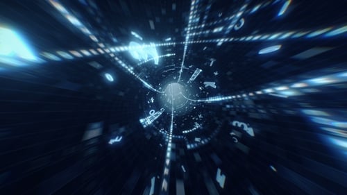 Digital Hexadecimal Code Data Tunnel
