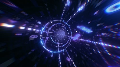 Digital Hexadecimal Code Data Tunnel