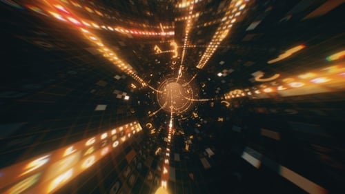 Digital Hexadecimal Code Data Tunnel