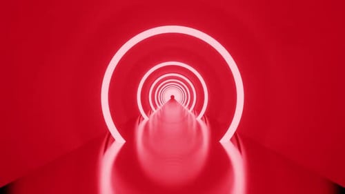 Red Tunnel With Bright Background Vj Loop HD