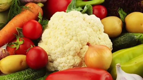 Assorted Fresh Vegetables Close Up