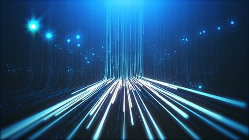 Digital Information Flow From Heaven Background