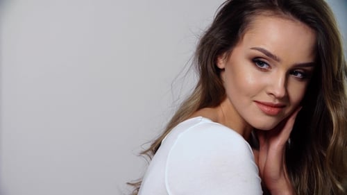 Glamorous Woman Posing with Beautiful Makeup