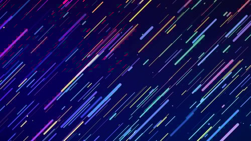 Colorful Digital Stream of Abstract Lines Motion Background