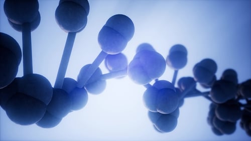 Abstract Rotating DNA Helix Scientific Animation