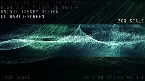 Particle Vortex Digital Blue Green