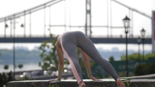 Posture Mayurasana féminine flexible