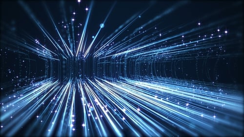 Futuristic Abstract Light Speed Tunnel Background Animation