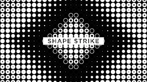 Abstract Geometric Halftone Circle Grid Expanding Transition